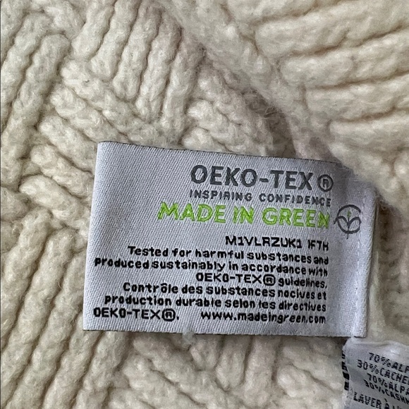 Women’s Eric Bompard luxe cashmere alpaca open front short cream cardigan - Picture 3 of 5